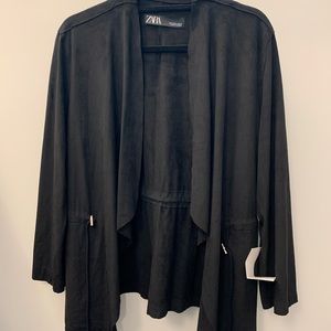 Zara Faux Suede Cardigan